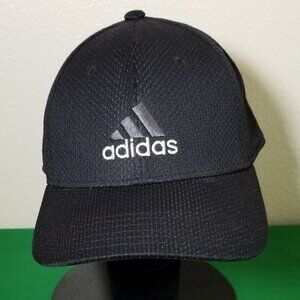 Adidas Trainer Flex Baseball Cap Men S/M Stretch Fit Black AEROREADY Hat